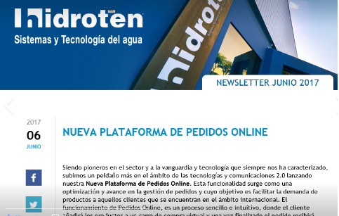 We implement a new online ordering section on our website.